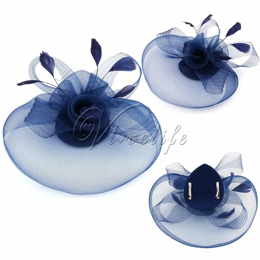 Женская вуаль высокого качества женские вечерние головные уборы пряжа перья