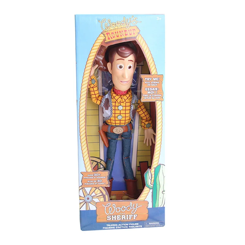 with box 16 ''disney Pixar Toy Story 4 говорящая Вуди Джесси Базз Лайтер Бо Пип кукла Фигурки Коллекционная модель игрушки для детей - Цвет: with box