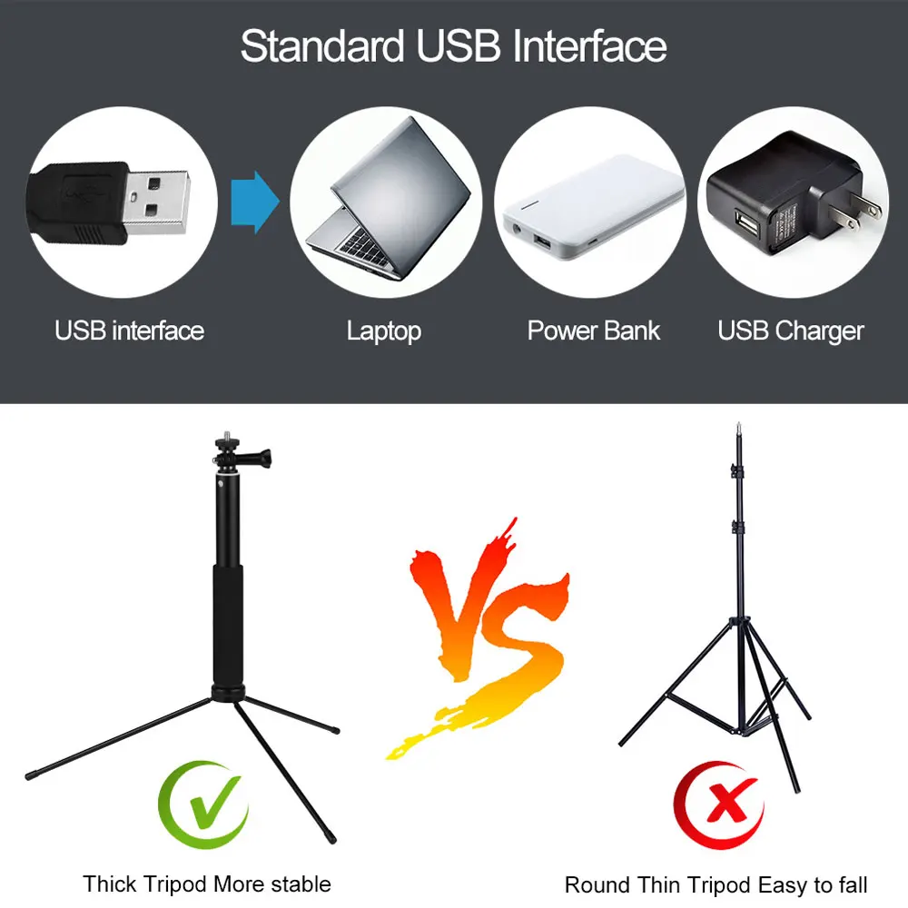 СВЕТОДИОДНЫЙ торшер USB кольцо напольный светильник штатив кольцевой 80