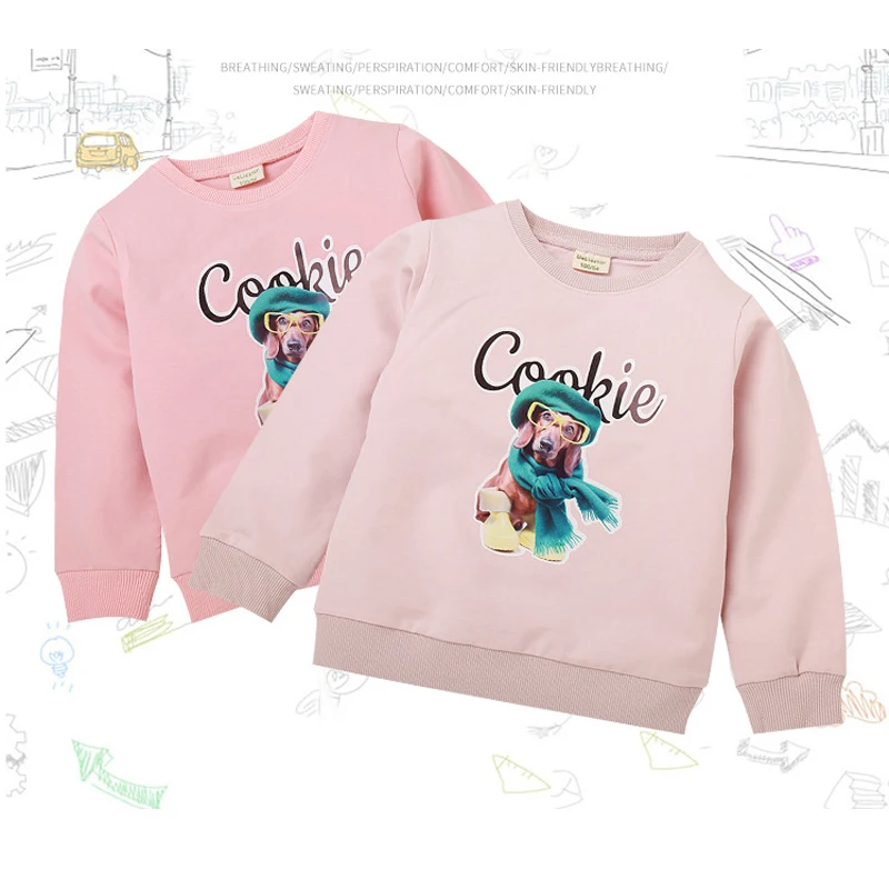 Детский свитшот одежда для маленьких девочек зимние свитшоты с мультяшным