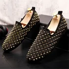 Мужские лоферы с шипами, осень 2020, слипоны, Мужская обувь в стиле панк, роскошная дизайнерская обувь 3 #1515i50