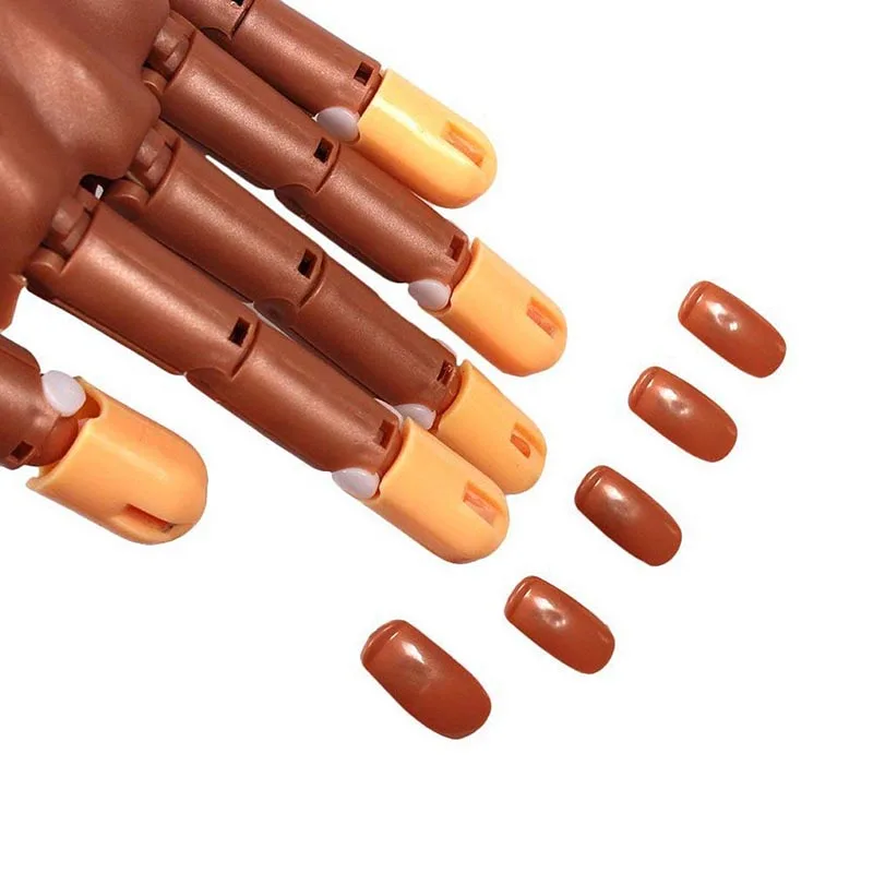 100 шт. Практика поддельные ручные ногти для самостоятельного обучения ногтей лак