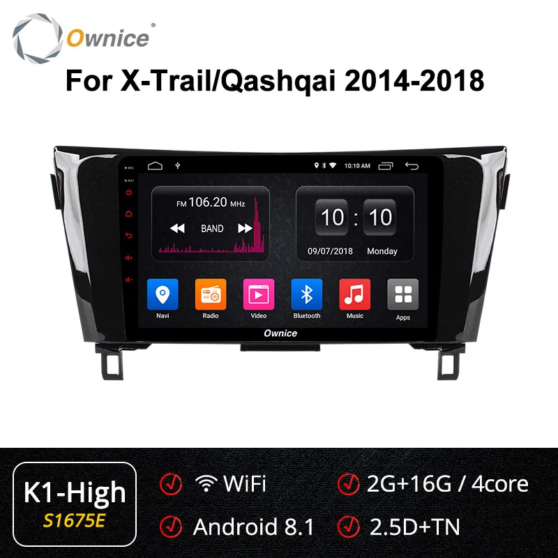 S1675 K1-High Ownice K3 K5 K6 2Din 10," Android 9,0 автомобильный dvd-плеер Подходит для Nissan qashqai X-Trail- gps навигация Восьмиядерный SPDIF - Цвет: S1675 K1-High