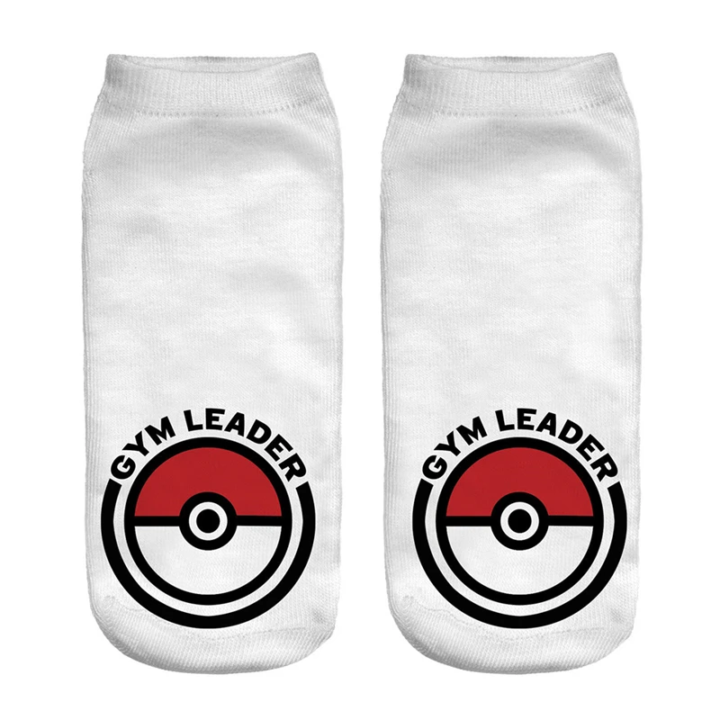 Kawaii Pokemon Go/хлопковые носки унисекс для мальчиков и девочек Забавные женские милые носки из полиэстера мужские короткие носки с принтом японского мультфильма