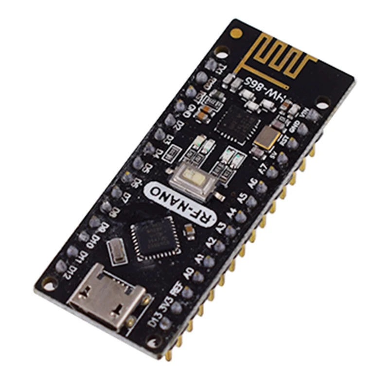 

RF-Nano Is Compatible with ATMEGA328P Nano and Integrated NRF24L01 Wireless CH340/CC2540 Bluetooth Module