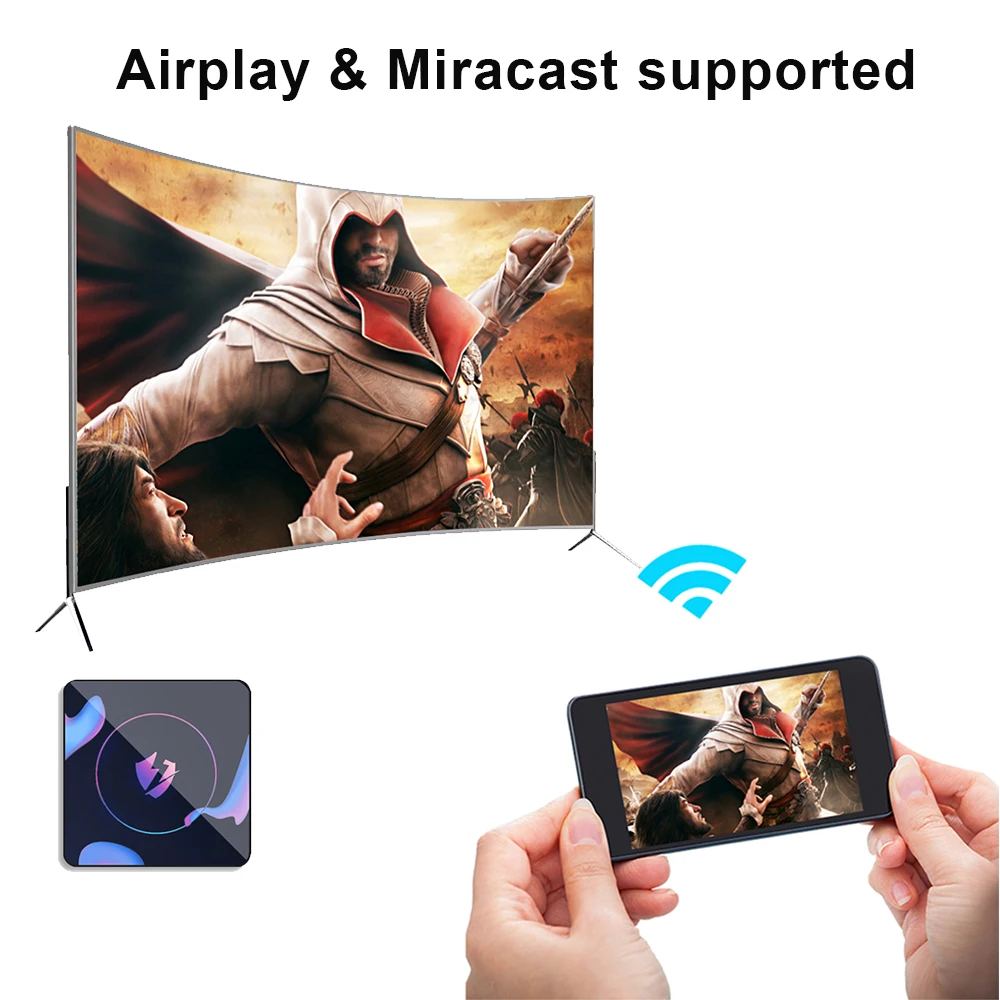 CRENOVA ТВ приставка на Android 9 0 RK3318 4 Гб ОЗУ 64 ПЗУ 4K Netflix Youtube Google голосовой помощник LET1