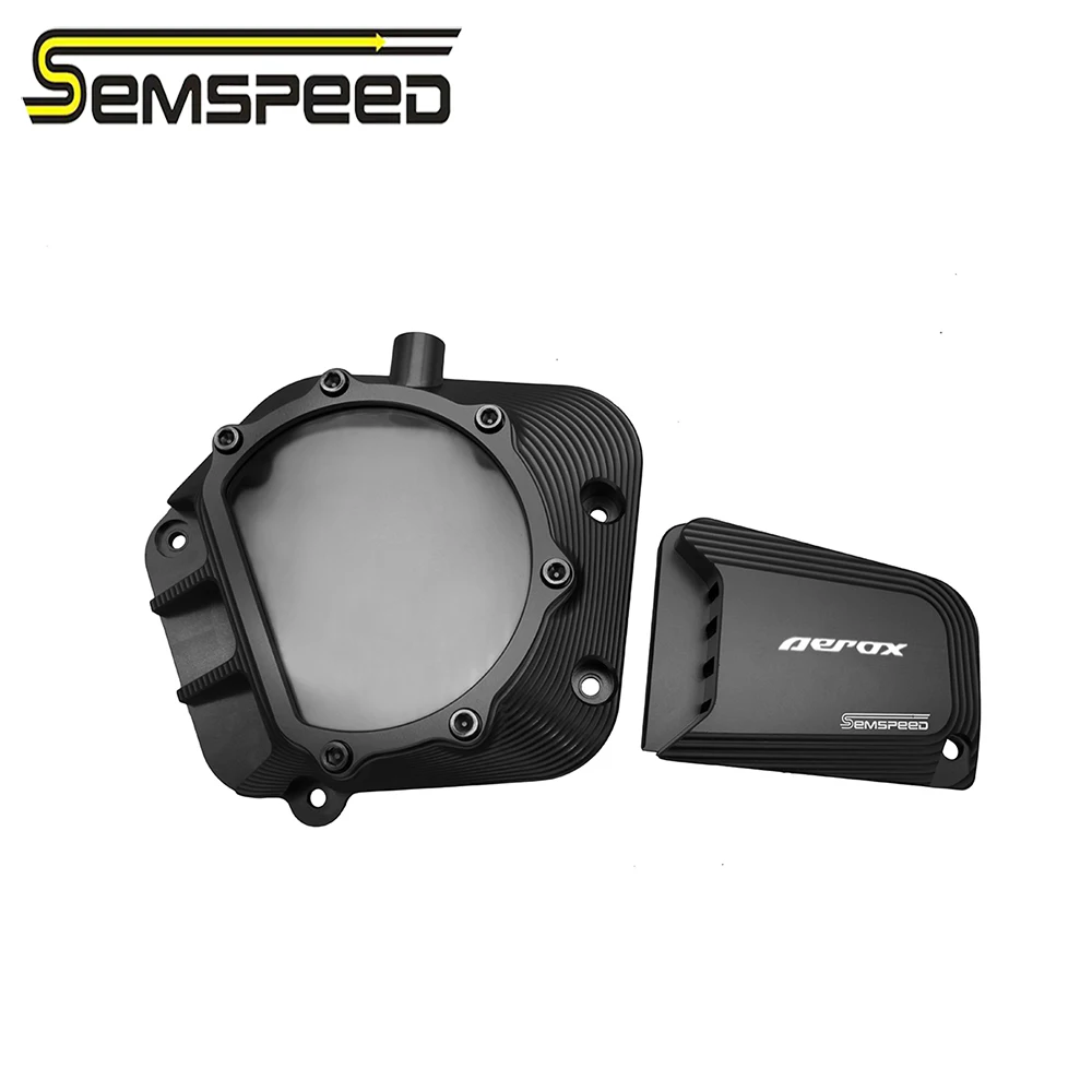 SEMSPEED CNC мотоцикл новый прозрачный защитный чехол для двигателя Yamaha Aerox155 NVX155 NVX 155