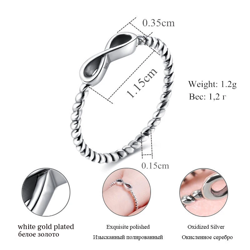 Калетин белое золото цветные кольца для женщин бесконечность амулеты лучший