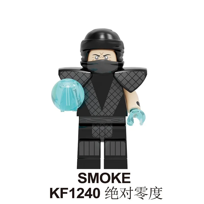 Строительные блоки Mortal Kombat кирпичи Sub-Zero Джони Кейдж Горо Шао Кан Барака Jax Kitana Фигурки игрушки подарок для детей KF6108 - Цвет: KF1240 Without Box