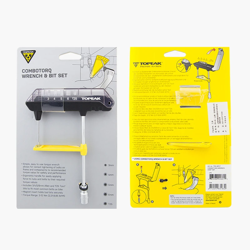 

Topeak Torque wrench ComboTorq Wrench & Bit Set Inner hexagon Torq Bicycle Tools Kit Road Mountain bike TPS-SP07