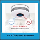 Детектор дыма со встроенной сиреной 85 дБ и ЖК-дисплеем