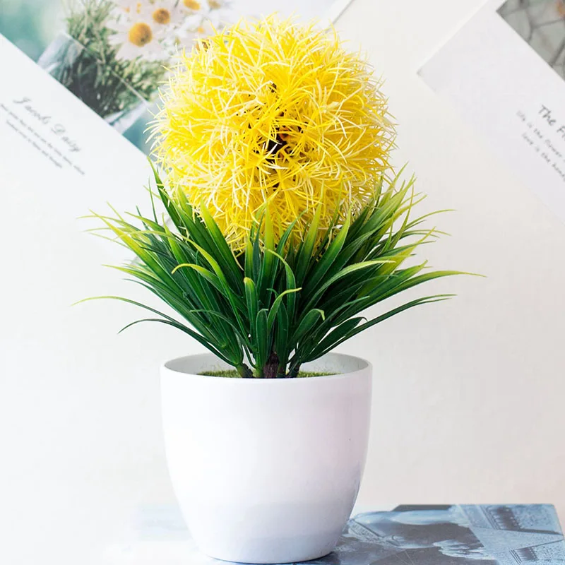 Искусственные растения бонсай горшок с травой поддельные цветы украшения дома