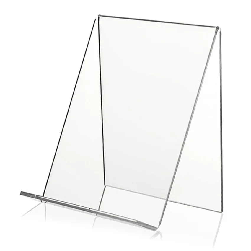Acrylic Plastic Display Exhibit Stand Bracket Holder Show Case for Note Book Phone Pad Bag Clear 4pcs