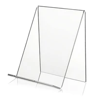 acrylic plastic display exhibit stand bracket holder show case for note book phone pad bag clear 4pcs