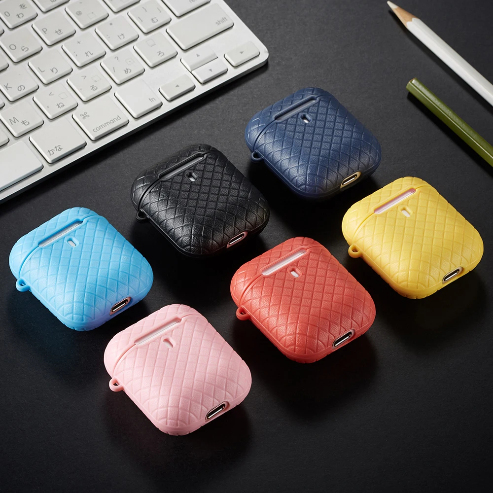 Generation PU Protective Case for AirPods 1/2 Resilient Cover Dustproof Shockproof with Hanger | Компьютеры и офис