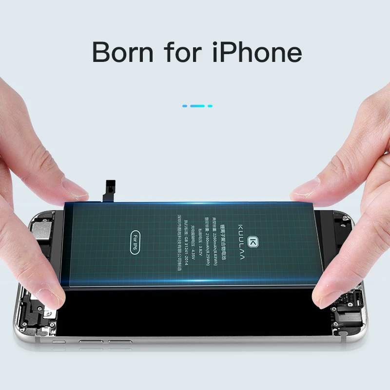 Аккумулятор KUULAA для iPhone 5S 6 6S 7 8 Plus X 6Plus 10 | Мобильные телефоны и аксессуары