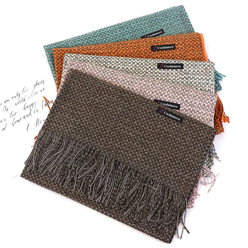 

2020 роскошный брендовый кашемировый женский шарф в клетку, зимняя теплая шаль и обертывания, Пашмина бандана, длинное утепленное одеяло, жен...