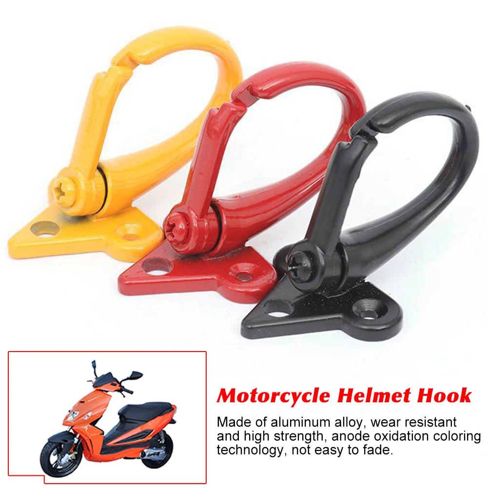 

Snap Scooter Bag Hanger Dirt Bike Universal Motorcycle Helmet Hook Aluminum Alloy Easy Install Durable Screw Mount Storage