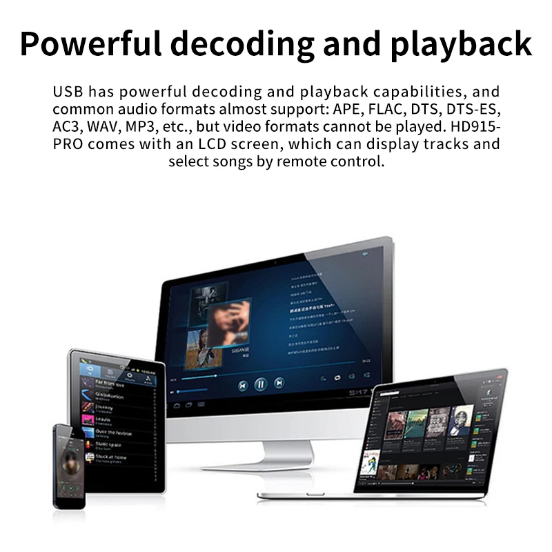 HD915PRO 5.1CH HD аудио декодер Bluetooth 5 0 приемник Dolby атмосферs DTS AC3 HDMI2.0-совместимый 4K3D