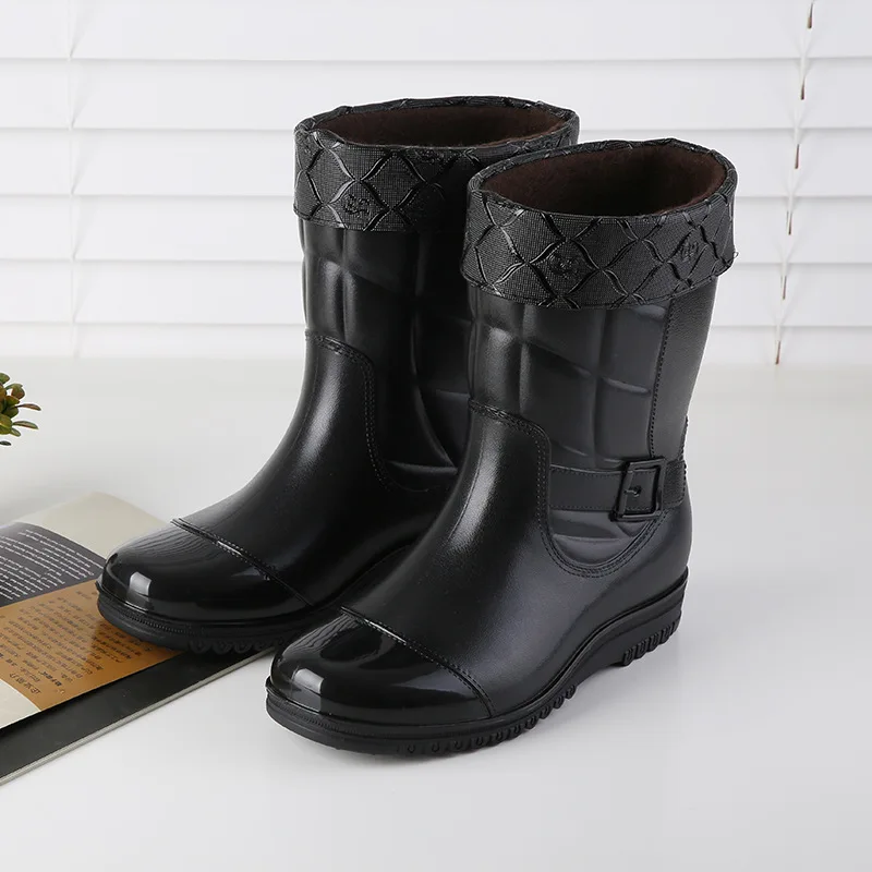 Сапоги Aleafalling мужские водонепроницаемые Классическая Кожаная обувь до середины