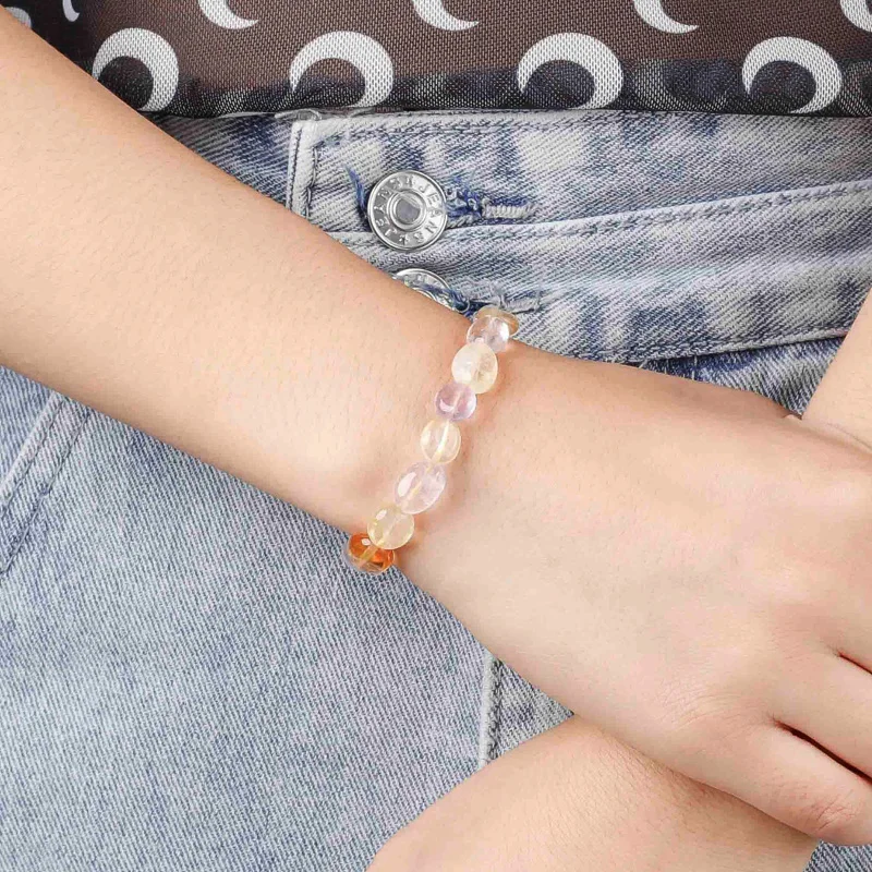 

Natural 8x10mm Amethyst Bracelet for men and women fashion energy Charm Bracelet Jewelry Gifts