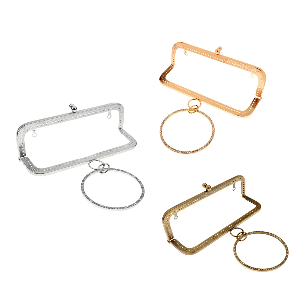 

Retro Metal Purses Handbags Handle Coins Bags Flower Kiss Clasp Lock Frames