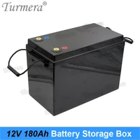 turmera 12v 180a battery storage box with lcd display for 4piece 3 2v 280ah 310ah 320ah lifepo4 battery solar energy system use