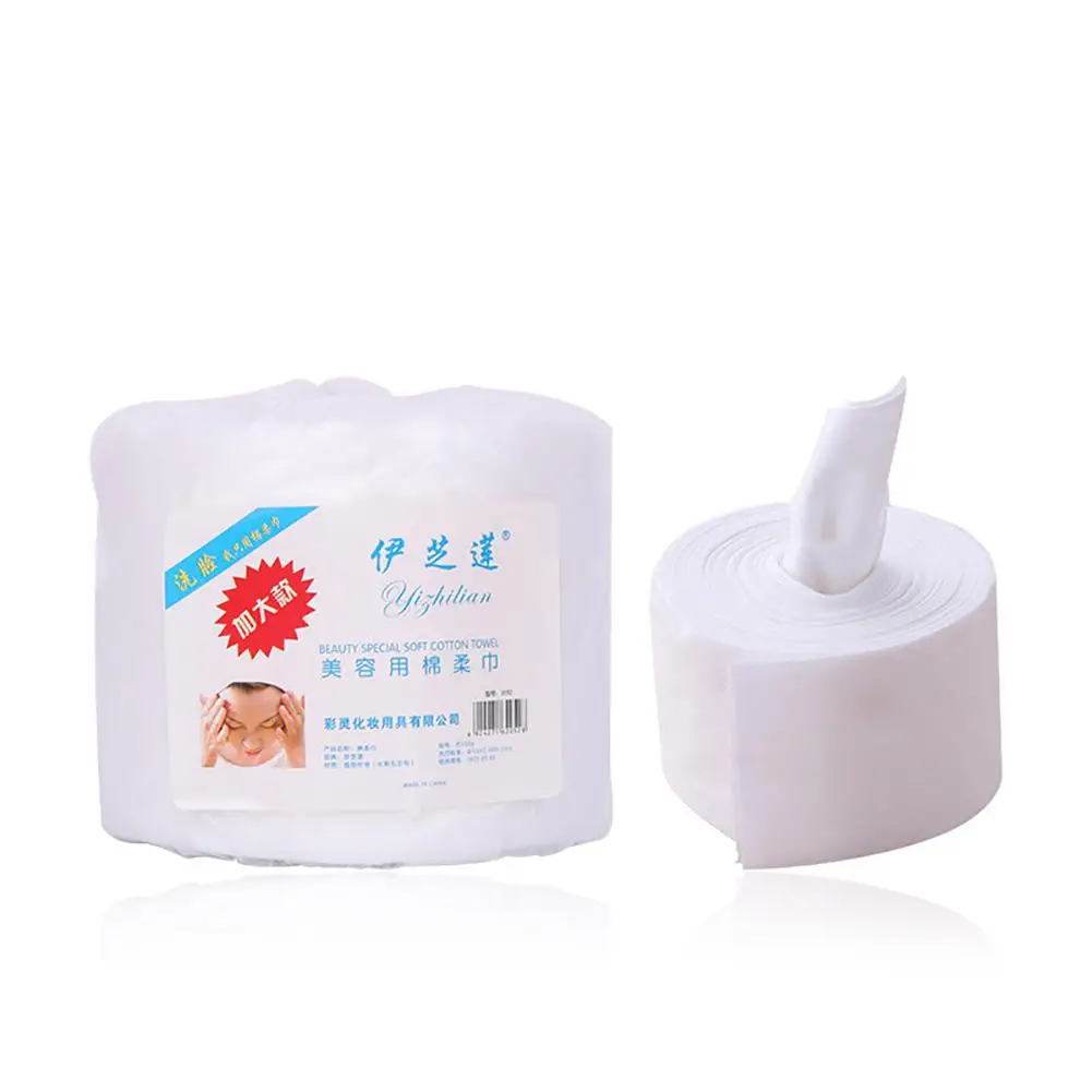 DSstyles 1 рулон хлопковых подушечек для макияжа одноразовое полотенце лица