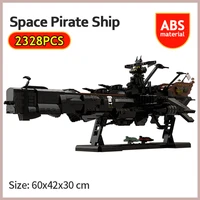 space pirates arcadia ship model captain space wars diy moc building blocks movie anime series battleship bricks kids toys gifts