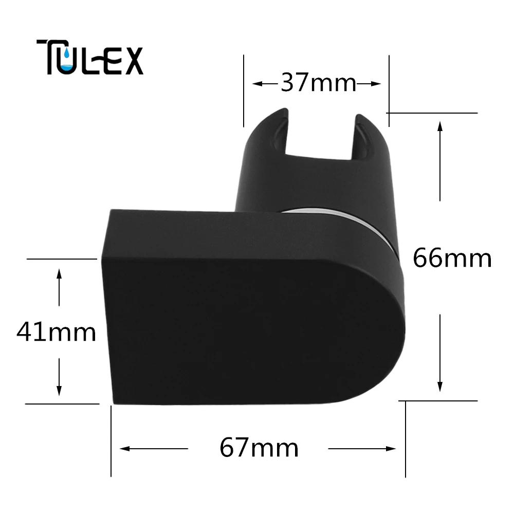 TULEX держатель для душевой головки кронштейн Подставка 2 положения для ванной комнаты стандартный размер аксессуары для ванной комнаты матовый черный АБС пластик