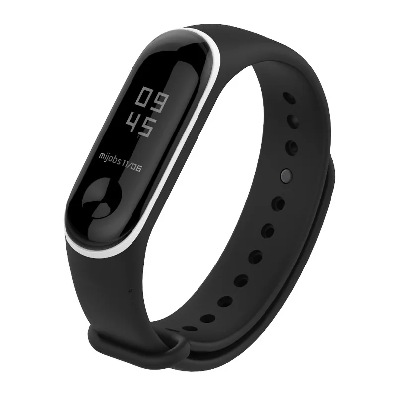 Ремешок силиконовый для смарт-часов Mi Band 3 4 цветной спортивный водонепроницаемый