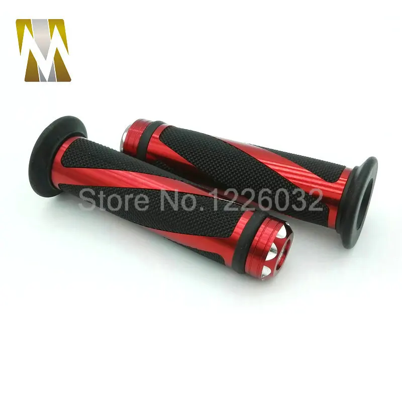 Спиральный стиль 22 мм руль из алюминиевой резины 7/8 '' ручки для мотоцикла