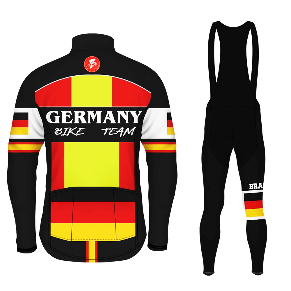 Мужской костюм для велоспорта WAMNI с длинным рукавом из Германии 2019|Майки