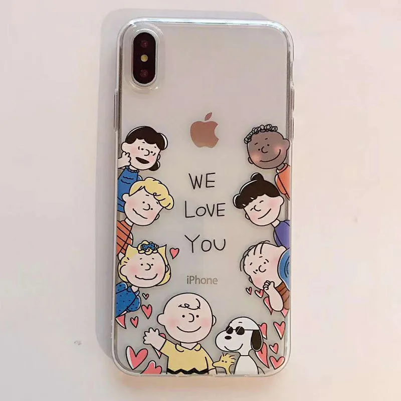 Милый чехол для телефона Peanut Charlie dog для iphone7 11 pro max чехол из мягкого ТПУ прозрачный чехол для iphone6 6s 7 8plus x xr xs max capa