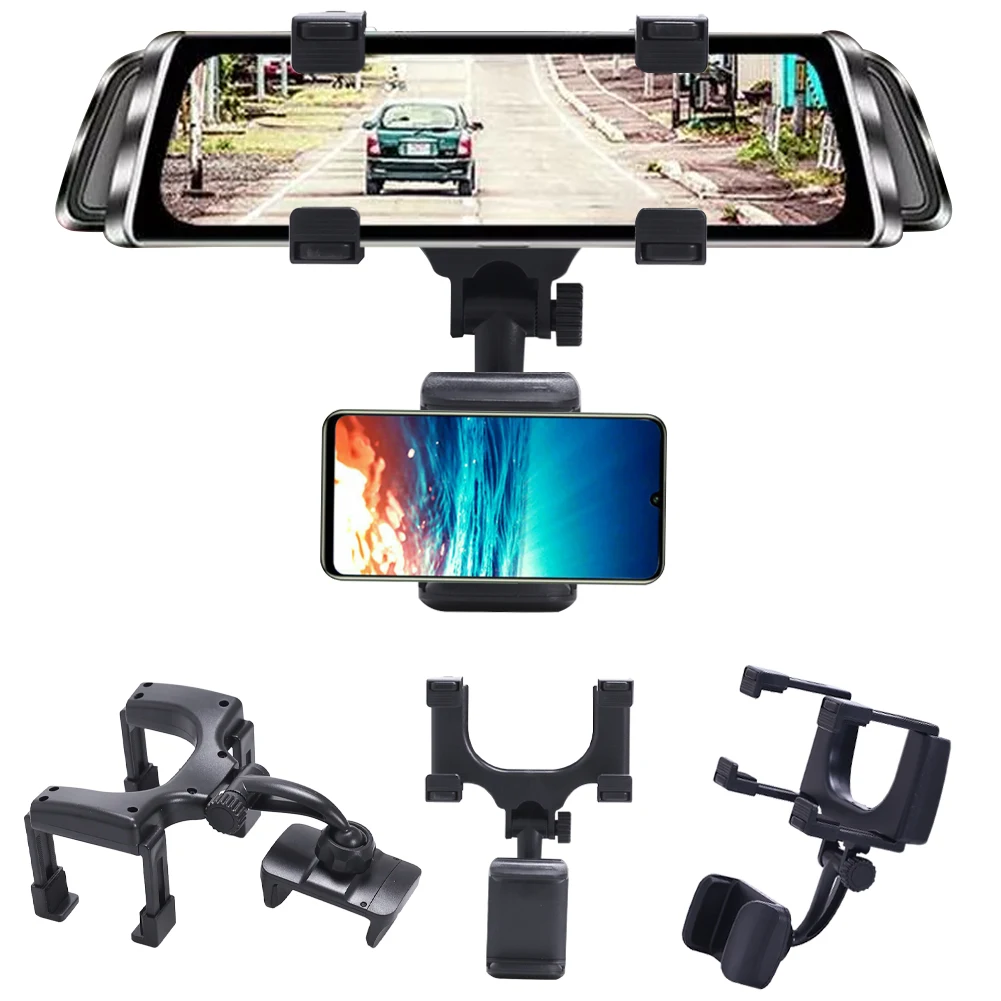 

Universal 360° Car Rearview Mirror Mount Stand Holder Cradle For Cell Phone GPS Car Rear View Mirror Holder Dropshipping New