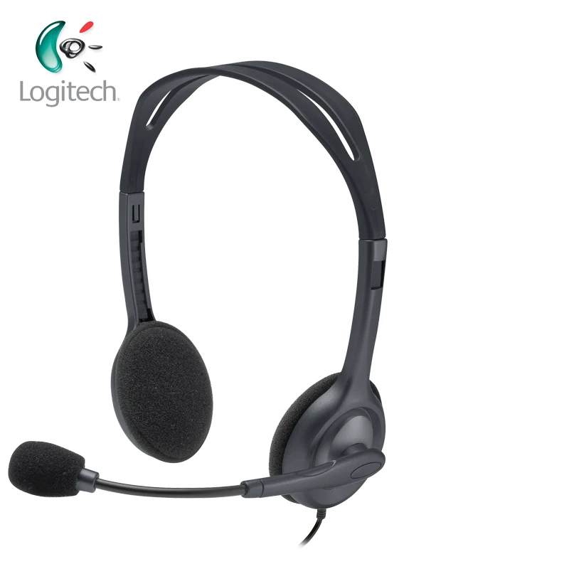 Стереонаушники Logitech H111 с многофункциональными наушниками для практически новых