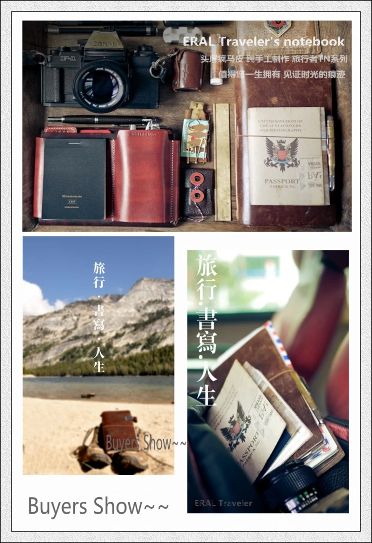 Ноутбук ERAL traveler's-средний размер. Верхний слой кожи ручной работы. Личный планнер bullet journal sketchbook
