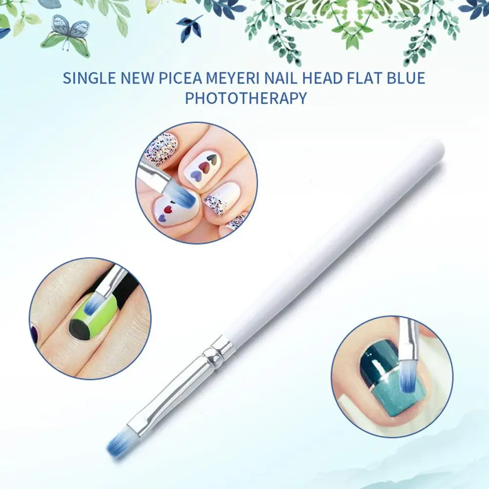 Хит продаж с плоской головкой по дереву ручка мягкий нейлон волосы ногти арт Гель