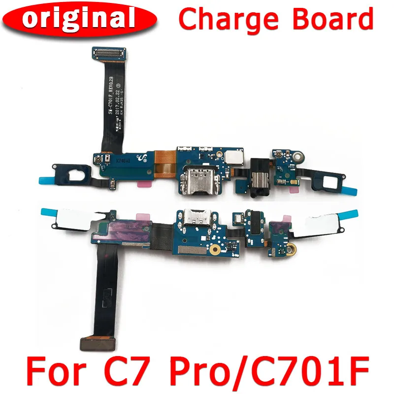 

Original Charging Port For Samsung Galaxy C7 Pro USB Charge Board For C7000 C701F PCB Dock Connector Flex Replacement parts