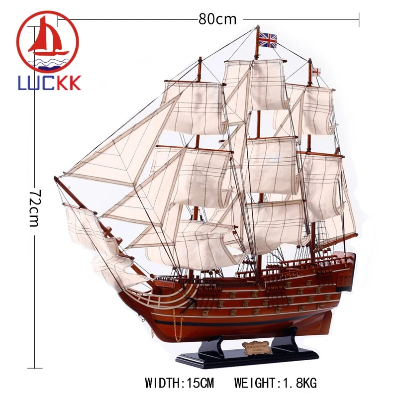 Деревянная Парусная модель LUCKK 80 см сделай сам Victory строительные наборы для