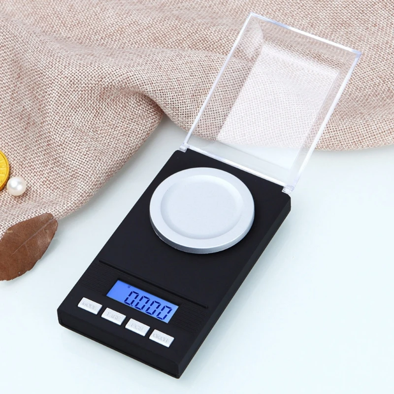 

Digital Milligram Scale 50g/ 0.001g Portable Jewelry Scale LCD Backlit Tare