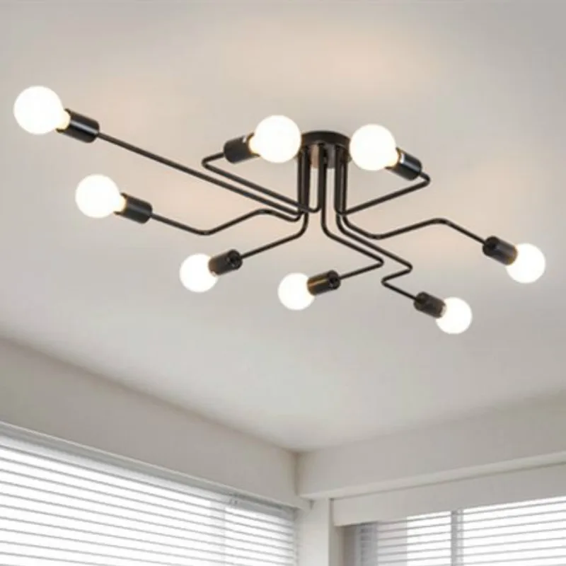 Винтажный железный подвесной светильник потолочный в стиле индастриал лофт