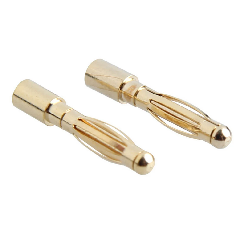 10 Pairs 2mm Banana Plug Gold Plated Copper Brushless Motor Bullet Connector For ESC Battery Wholeale | Обустройство дома