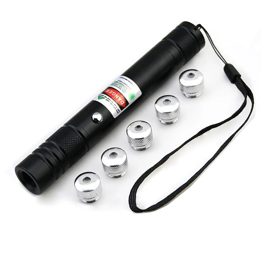 Перезаряжаемая через USB Зеленая точка Лазерная портативная мини-указка 5 мВт