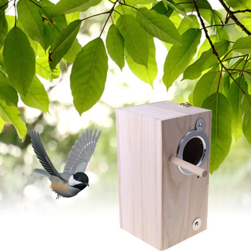 Wooden Bird Breeding Box Parrot Nesting House Parakeet Mating Case with Clear Window Home Garden Balcony Decoration | Дом и сад