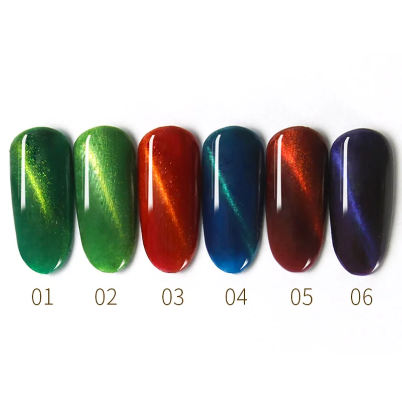 3D глаз хамелеона кота лак для ногтей замочить УФ Магнитный Гель Маникюр