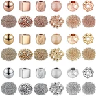 Бусины CCB в форме сердца, круглой звезды, 50 шт.лот, Бусины Из Натурального золота, серебра, камень с покрытием, незакрепленные бусины для изготовления ювелирных изделий, аксессуары для подвесок