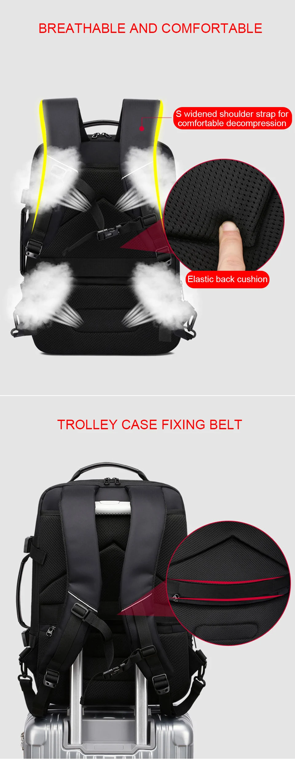 Laptop Backpack 17 Inch 15.6 Men Backpacks Male Business Women Notebook Travel Bagpack Waterproof USB Charging Anti Theft Bags