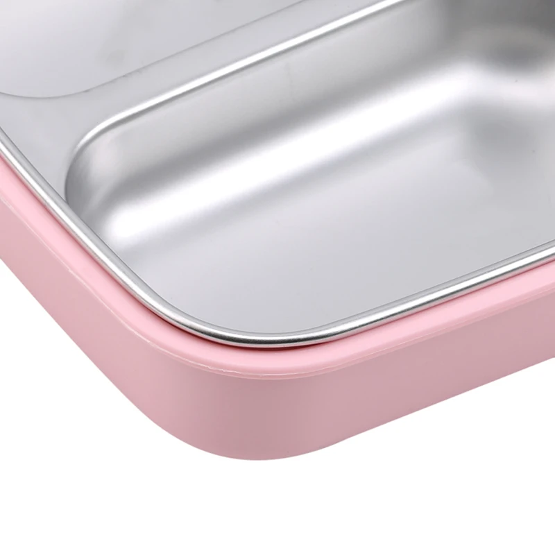 

Children Food Storage Container Wheat Straw Stainless Steel Lunch Box Dinnerware Thermostat Kid School Office Portable Bento Box