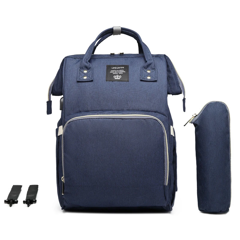 Lequeen Diaper Bag C LEQUEEN пеленка мешок USB Мумия Материнство сумка большая мода кормящих путешествия рюкзак коляска детская сумка уход за ребенком подгузник рюкзак - Цвет: Lequeen Diaper Bag C